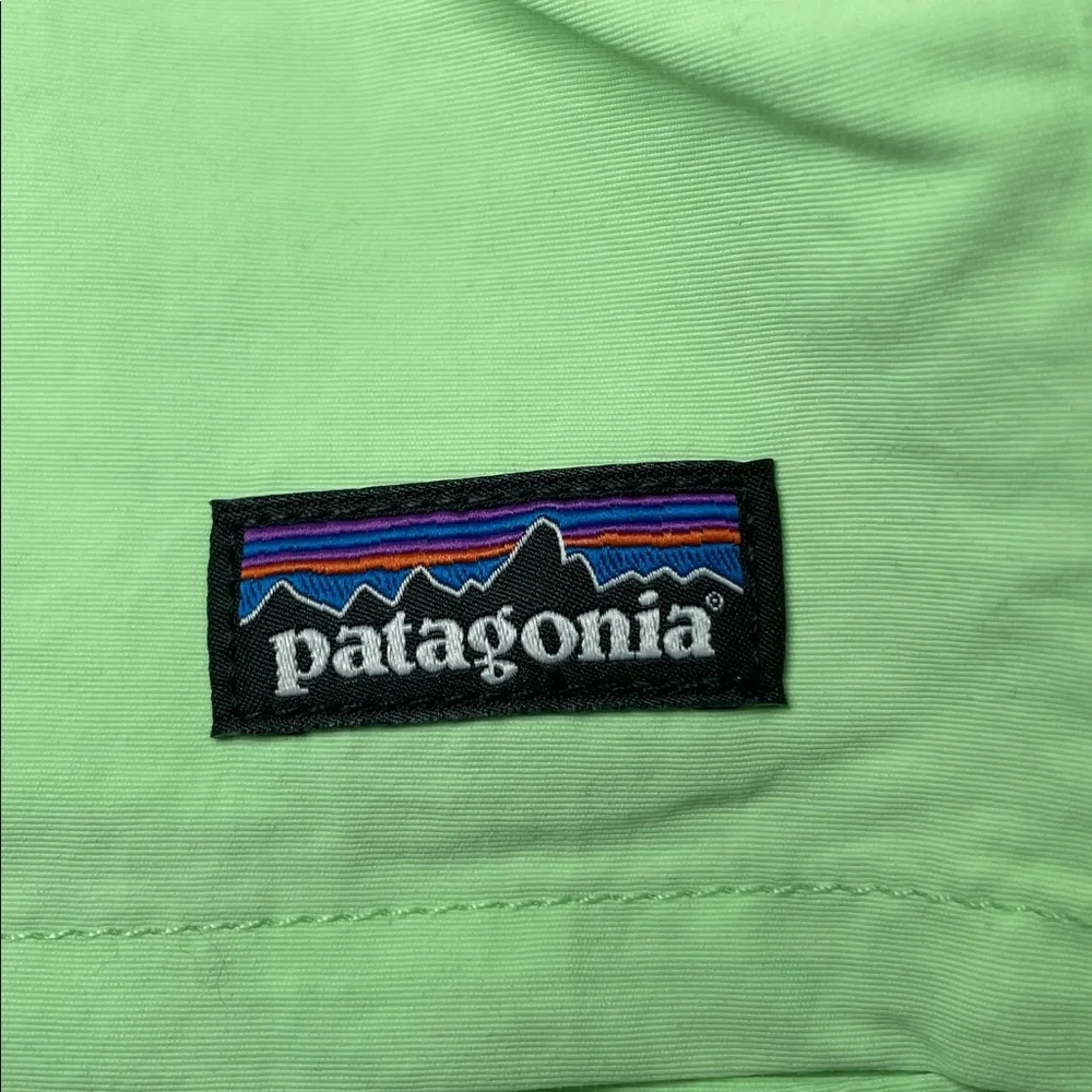 NWT Patagonia Salamander Green Kids Baggies Shorts 4” unlined